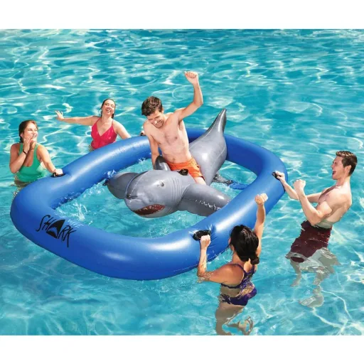 Schwimmband Hai graublau 297x188x71cm
