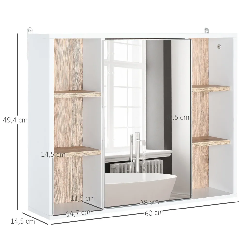 Badezimmer-Spiegelschrank, weiß