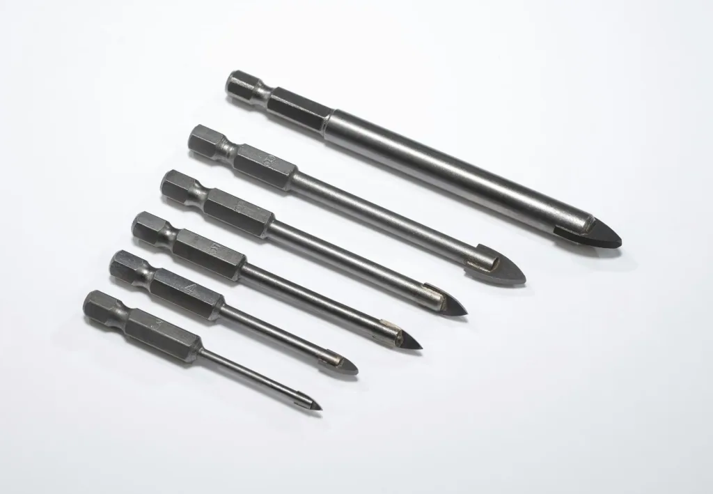 HM-Glasbohrer-Satz mit 1/4" Sechskant-Aufnahme 6-teilig
