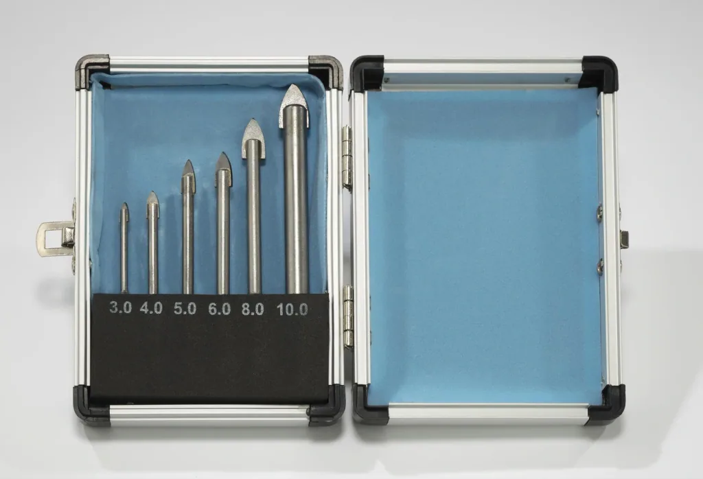 HM-Glasbohrer-Satz mit 1/4" Sechskant-Aufnahme 6-teilig