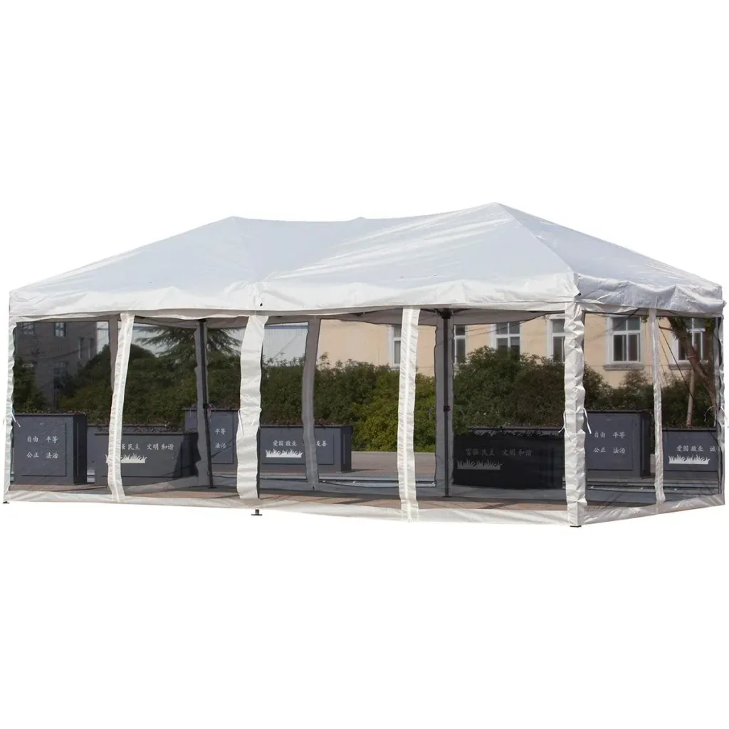 Pop-Up-Pavillon zusammenfaltbar cremeweiß