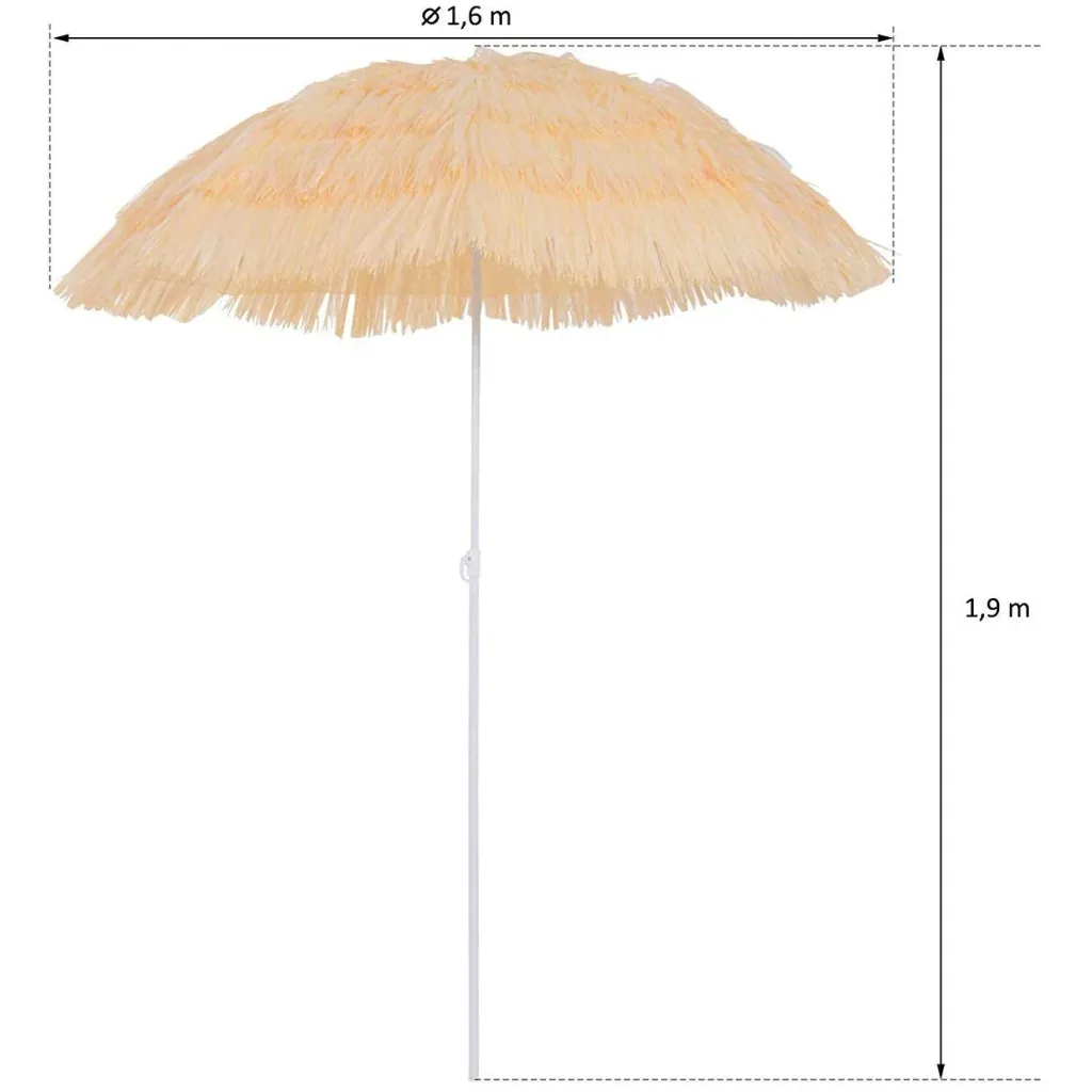 Sonnenschirm Strandschirm Hawaiischirm Ø 160 cm beige
