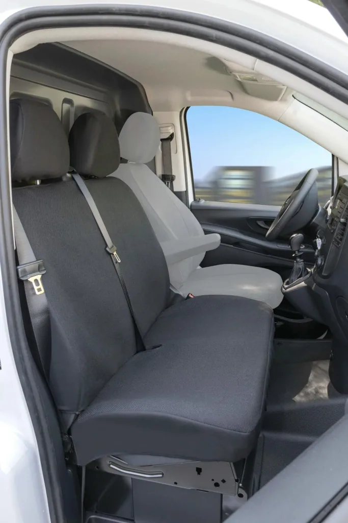Passform Sitzbezüge Mercedes Vito 447 für Doppelbank vorne aus Stoff ab BJ 06/2014 - heute