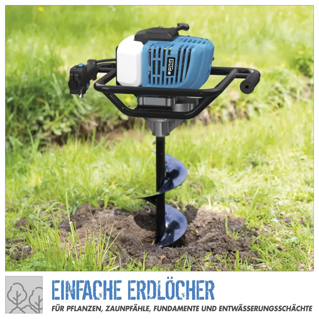 Benzin-Erdbohrer GE 1450.1 - 2,0 PS mit 3 Bohrern