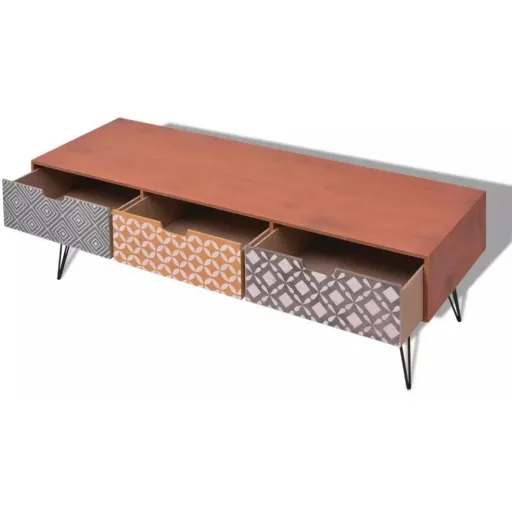 TV-Schrank mit 3 Schubladen 120x40x36 cm braun