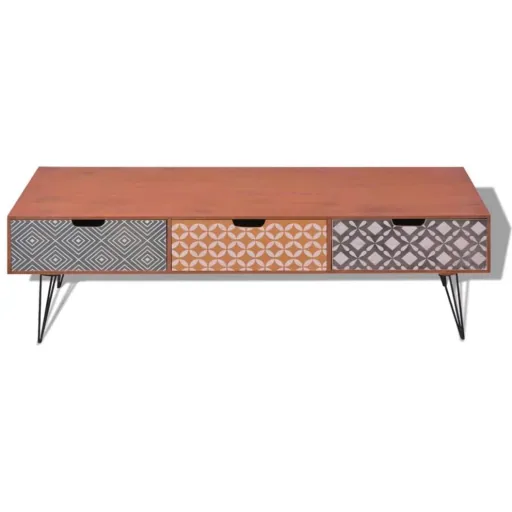 TV-Schrank mit 3 Schubladen 120x40x36 cm braun