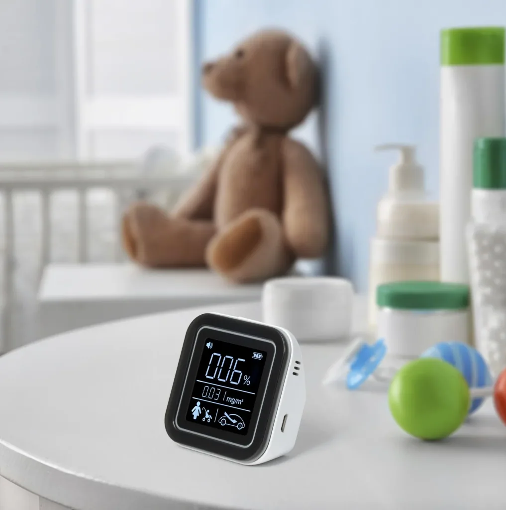 Überwachungsmonitor für Luftqualität mit LCD-Anzeige