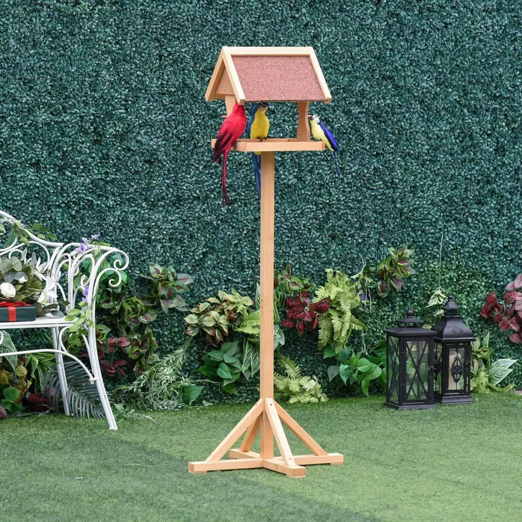 Vogelfutterhaus - Holz - Bitumendach - 55 x 55 x 14 cm