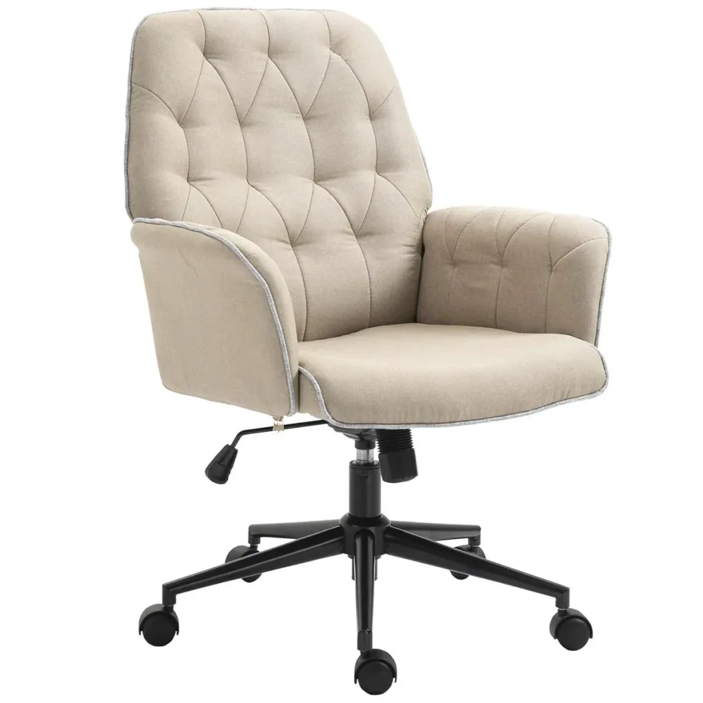 HOMCOM Bürostuhl mit Wippfunktion Drehstuhl Home-Office-Stuhl höhenverstellbarer Schreibtischstuhl ergonomisch 360°-Dreh