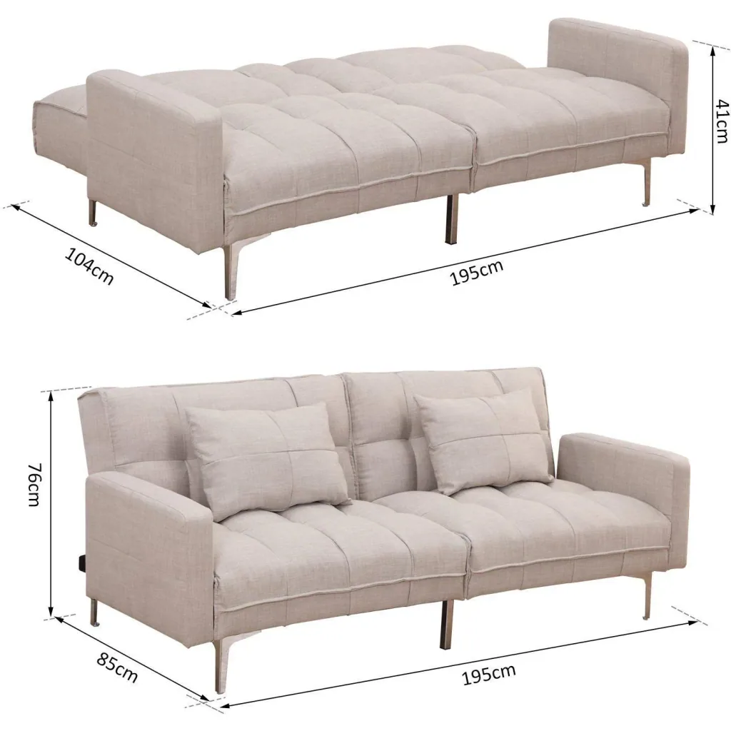 Schlafcouch mit Kissen