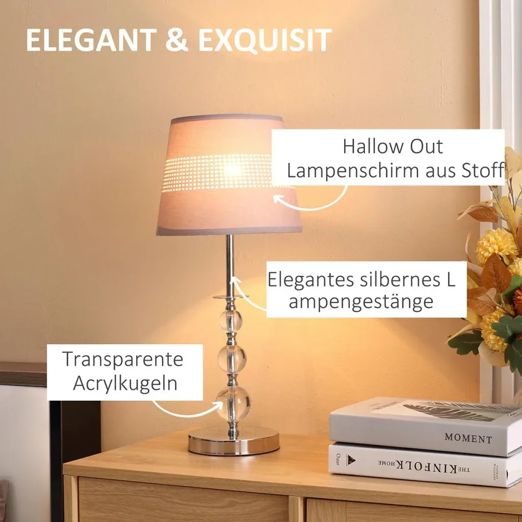 Tischlampe Nachttischlampe 54 cm T
