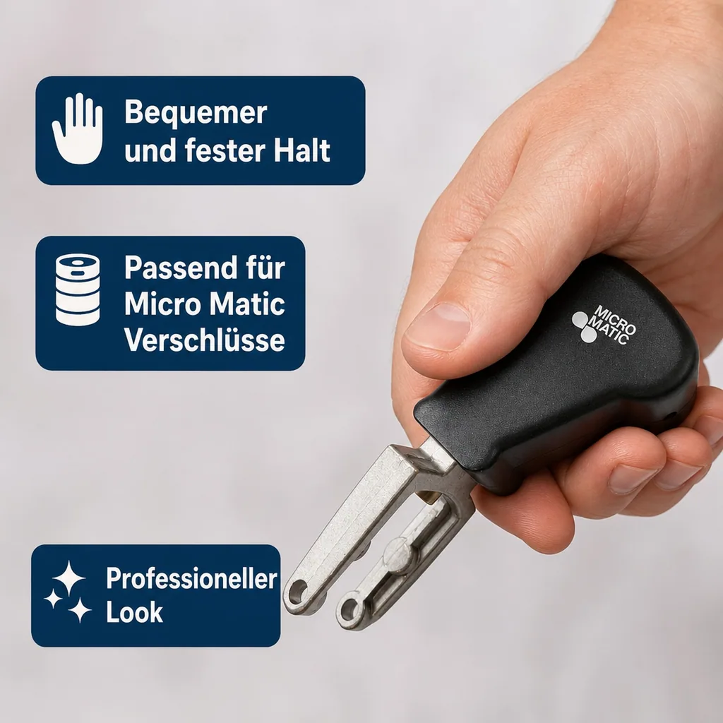 ERGO Handgriff schwarz, mit Logo, für Keg - Verschluss (Hiwi und Micro Matic)