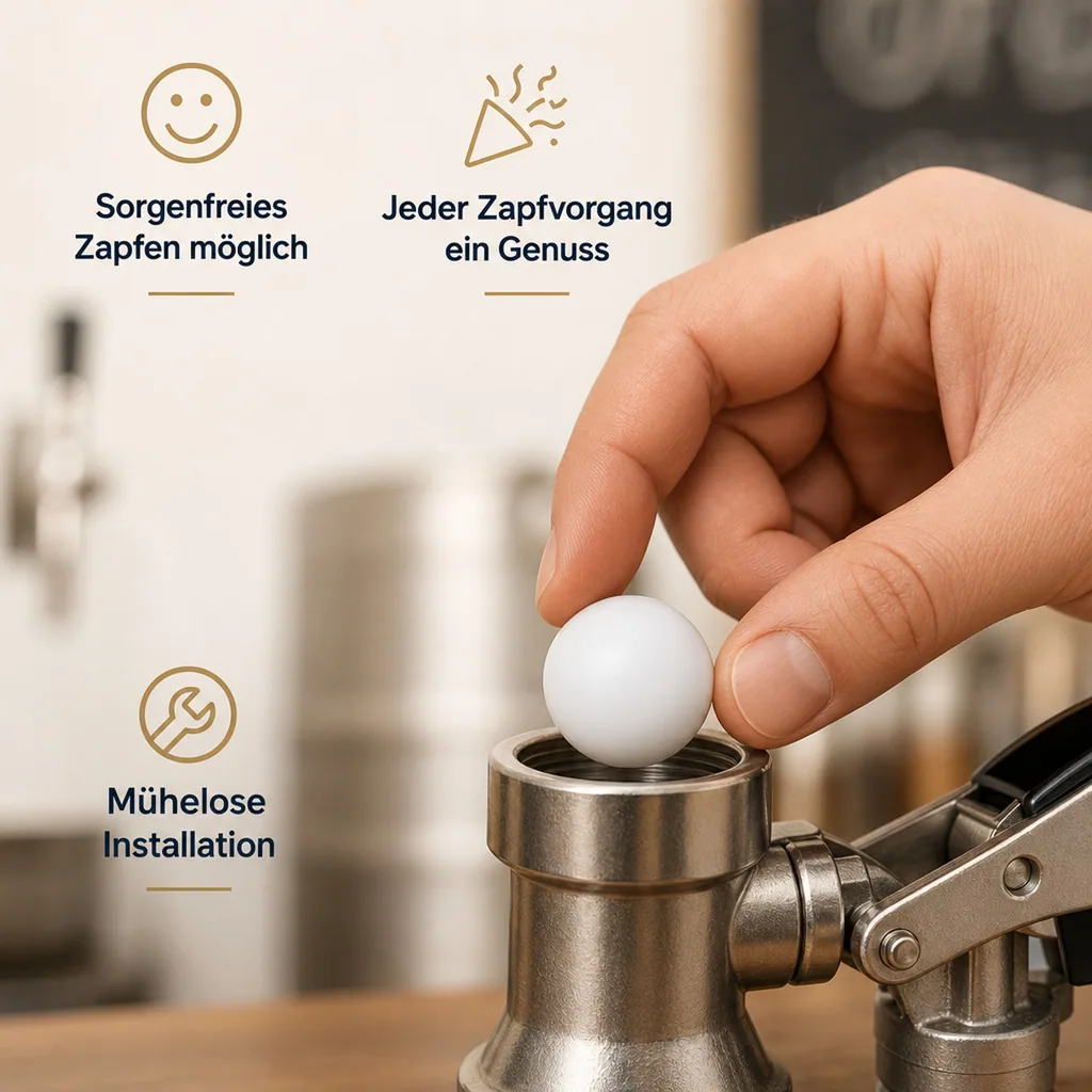 Rückschlagkugel für Keg - Verschluss (Hiwi und Micro Matic)