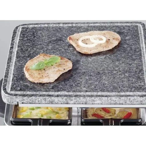 Raclette/Steengrill/Gourmetset - mit Stein und Grillplatte - Gourmets - 1400 Watt