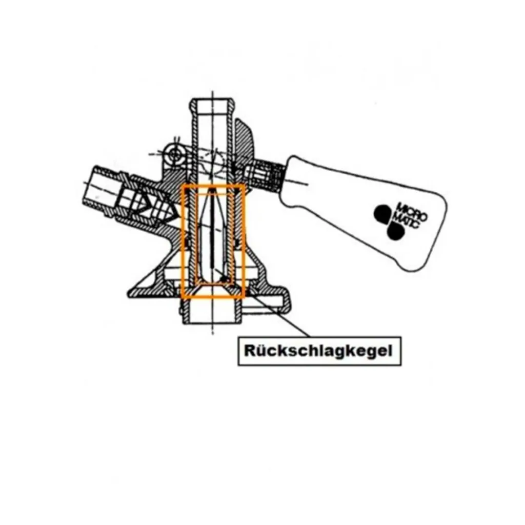 Rückschlagkegel für Keg - Verschluss (Hiwi und Micro Matic)