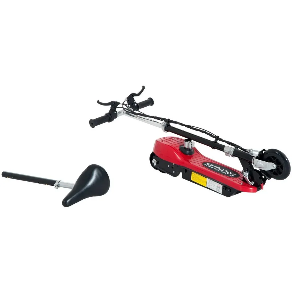Elektroroller Kinderroller mit Sitz Cityroller 120W Rot
