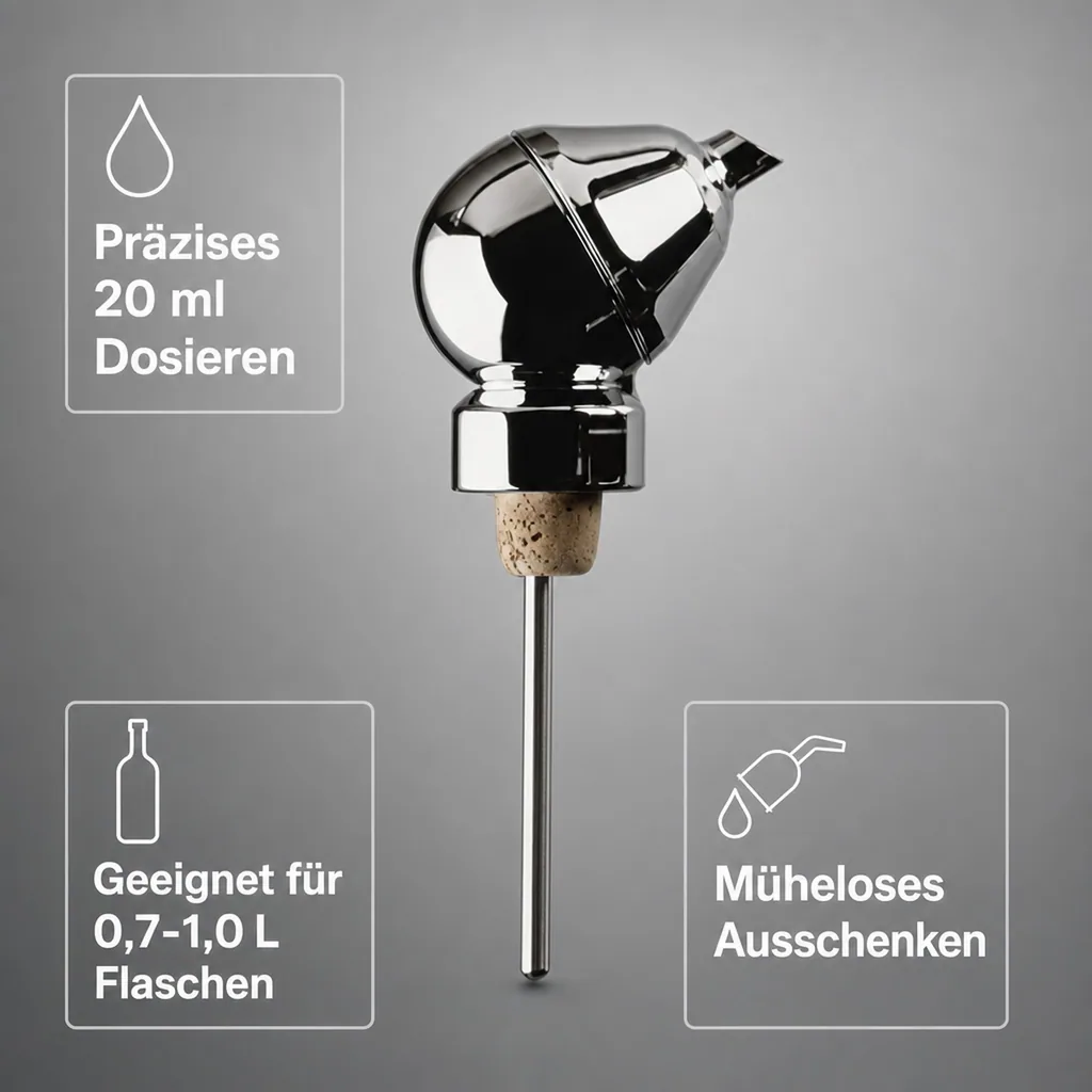 Portionierer - BALL, Metall verchromt, Ausschankmenge: 20 ml