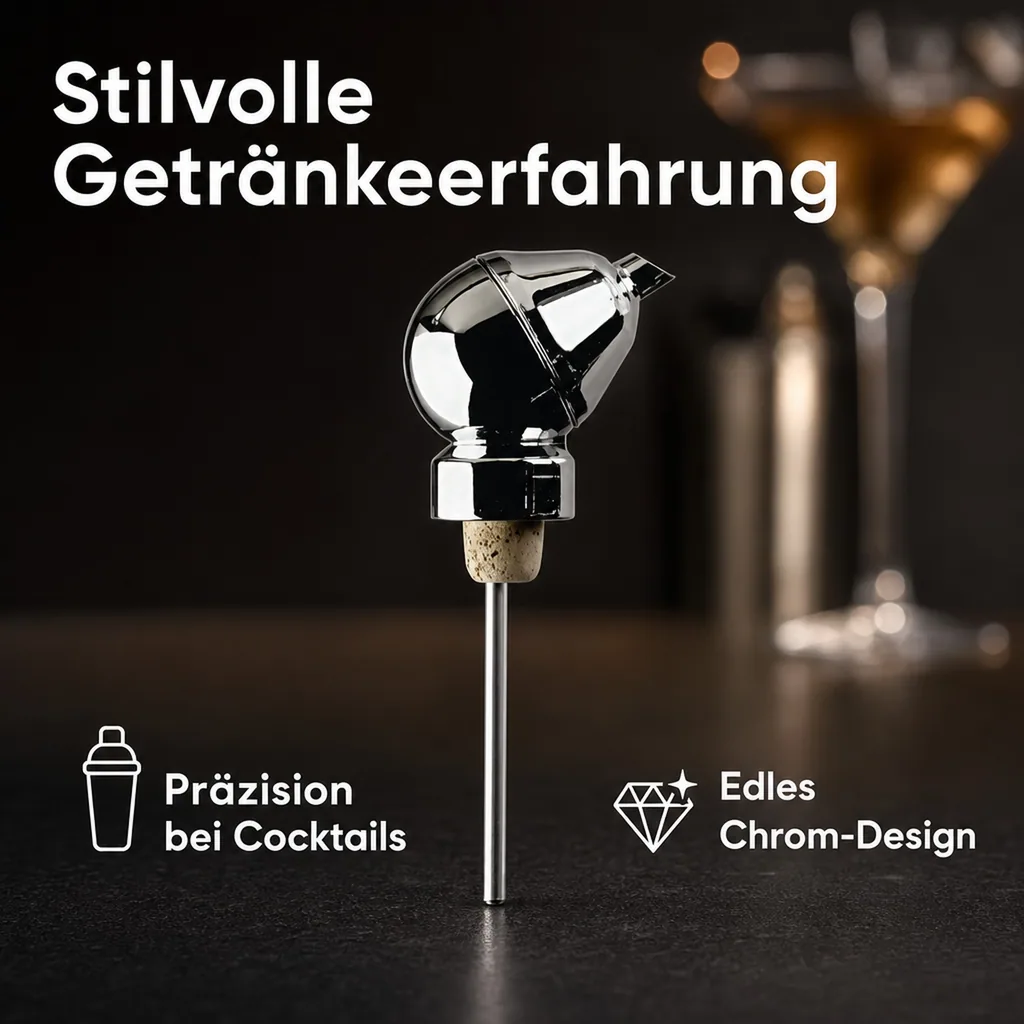 Portionierer - BALL, Metall verchromt, Ausschankmenge: 20 ml