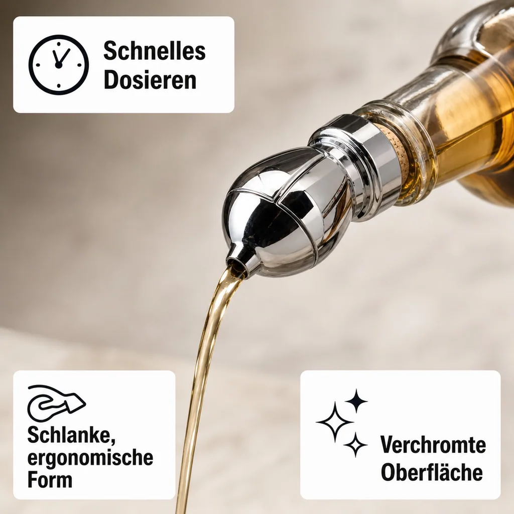 Portionierer - BALL, Metall verchromt, Ausschankmenge: 20 ml
