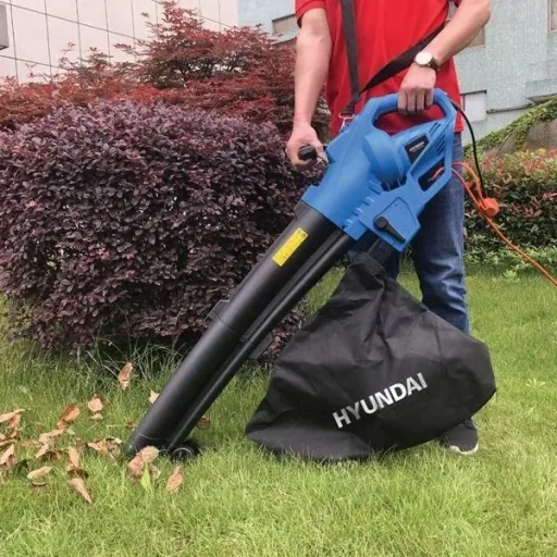 3-in-1 Laubbläser 3000W - Häcksler - Kolben - Vakuum mit Gartenabfallbeutel 30L