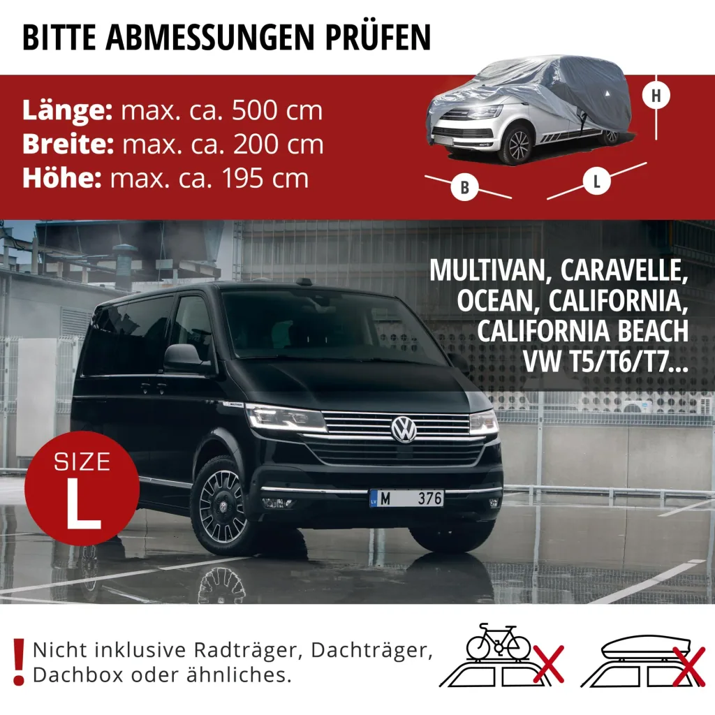 Autoplane All Weather Plus, Bus-Abdeckplane, Transporter-Abdeckung Größe L, kurzer Radstand