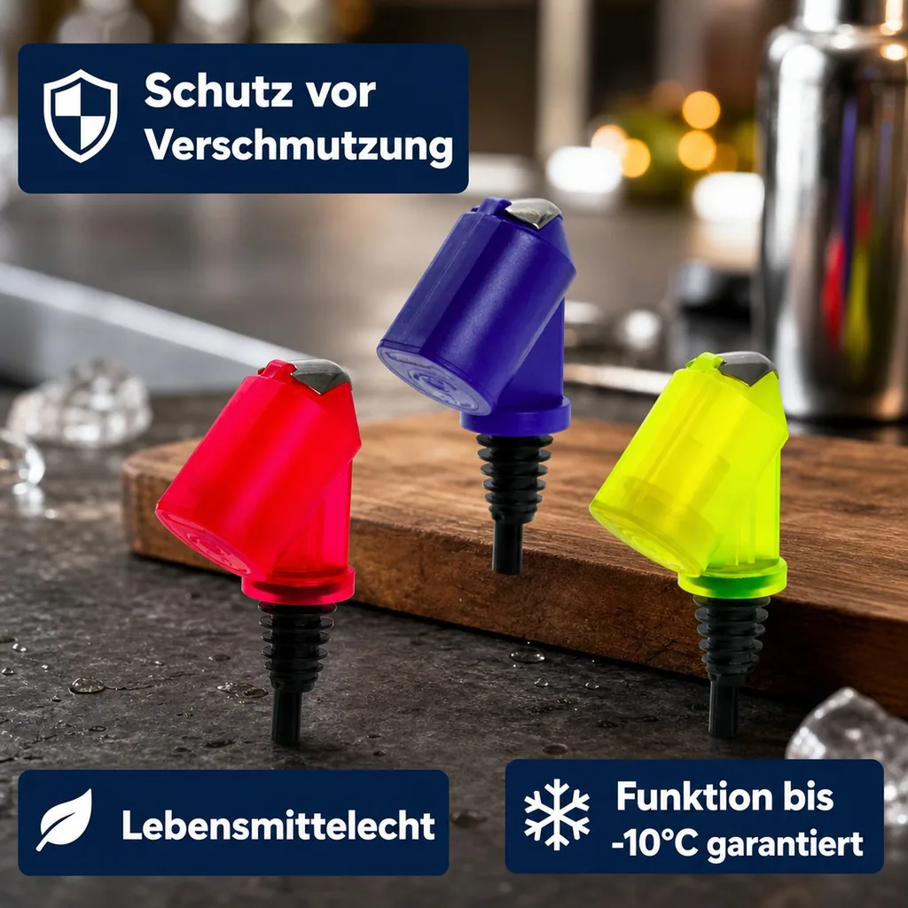 Flaschenportionierer, Ausgießer - Bottle Master 3000, rot, gelb, blau für 0,5 - 1,5 Liter Flaschen, Farbe Bottle Master 3000: blau