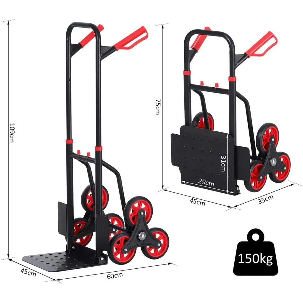 Treppensteiger höhenverstellbar schwarz/rot