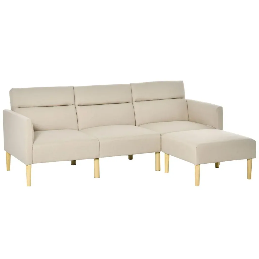 Sofabezug 3 sitzer Schlafsofa Stühle 2-In-1 Klappsofa Sofa in Bett individuell einstellbare Rückenlehne Sackleinen Schau