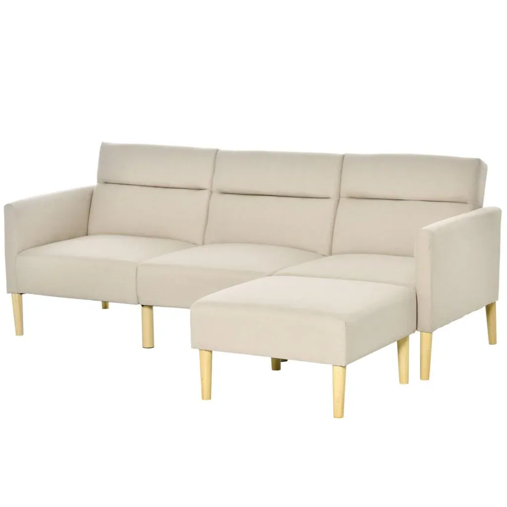 Sofabezug 3 sitzer Schlafsofa Stühle 2-In-1 Klappsofa Sofa in Bett individuell einstellbare Rückenlehne Sackleinen Schau