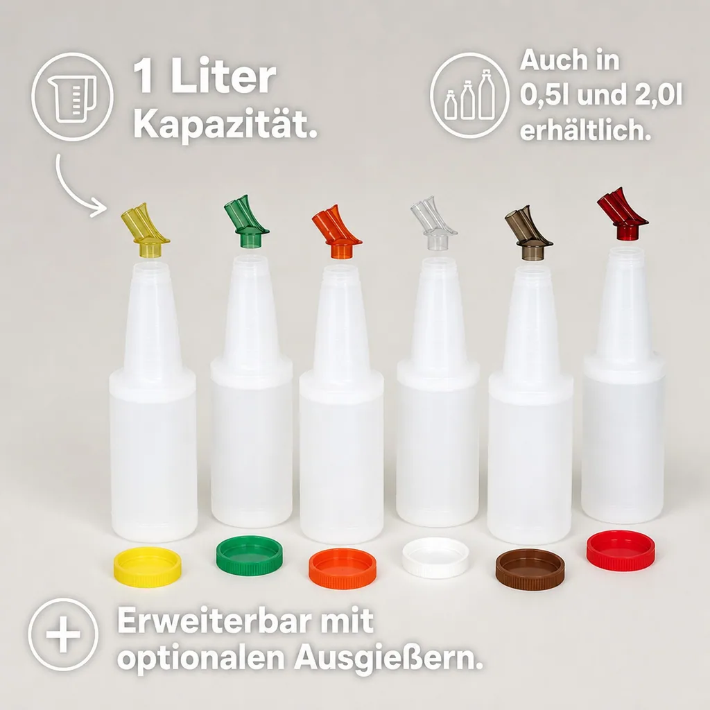 Speedbottle, Bottle-Pour-Master Flasche, 1 L, Farbe: orange