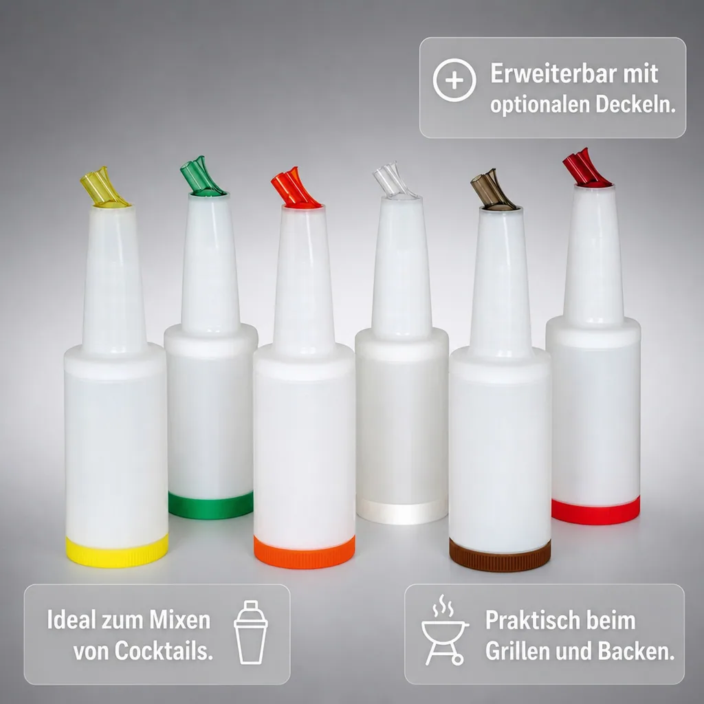 Speedbottle, Bottle-Pour-Master Flasche, 1 L, Farbe: orange