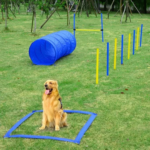 Hundesport blau/gelb