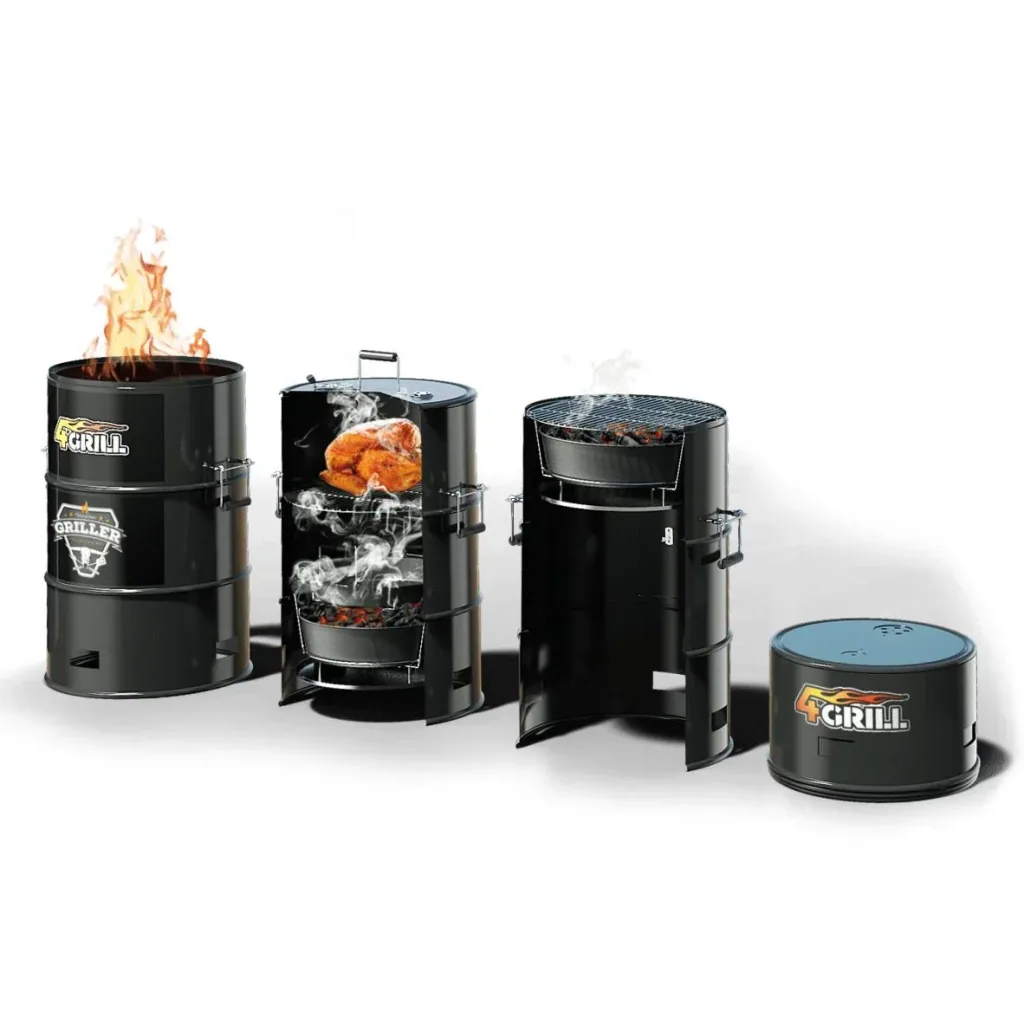 4Grill 4-in-1- BBQ mit 4Grill-Tragekoffer