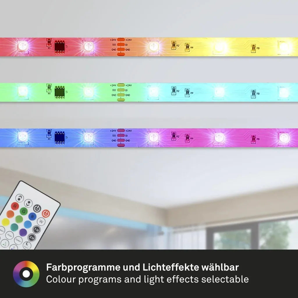MAGIC RGB-LED Flexband, 3m, Musiksensor, 90 RGB-LEDs, 12W, Fernbedienung