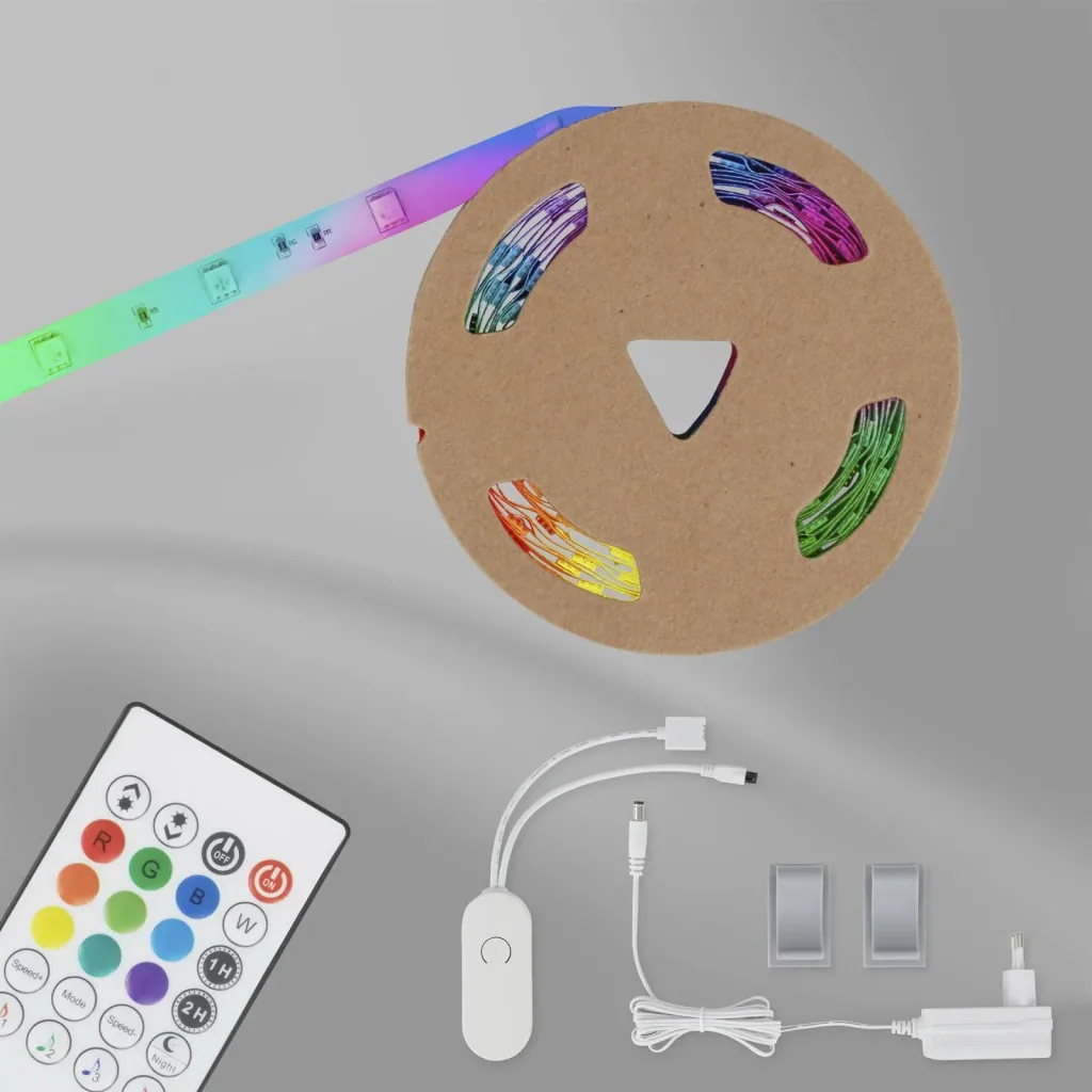 MAGIC RGB-LED Flexband, 3m, Musiksensor, 90 RGB-LEDs, 12W, Fernbedienung