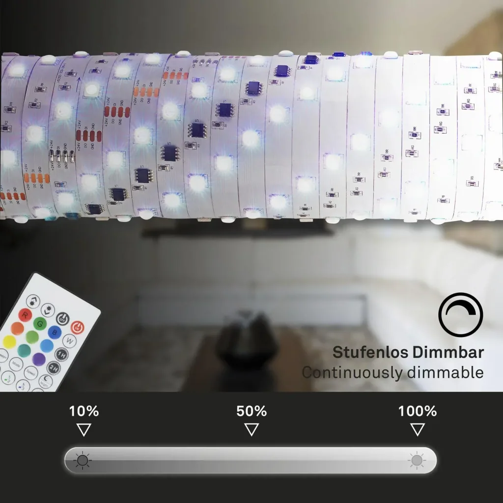 MAGIC RGB-LED Flexband, 3m, Musiksensor, 90 RGB-LEDs, 12W, Fernbedienung