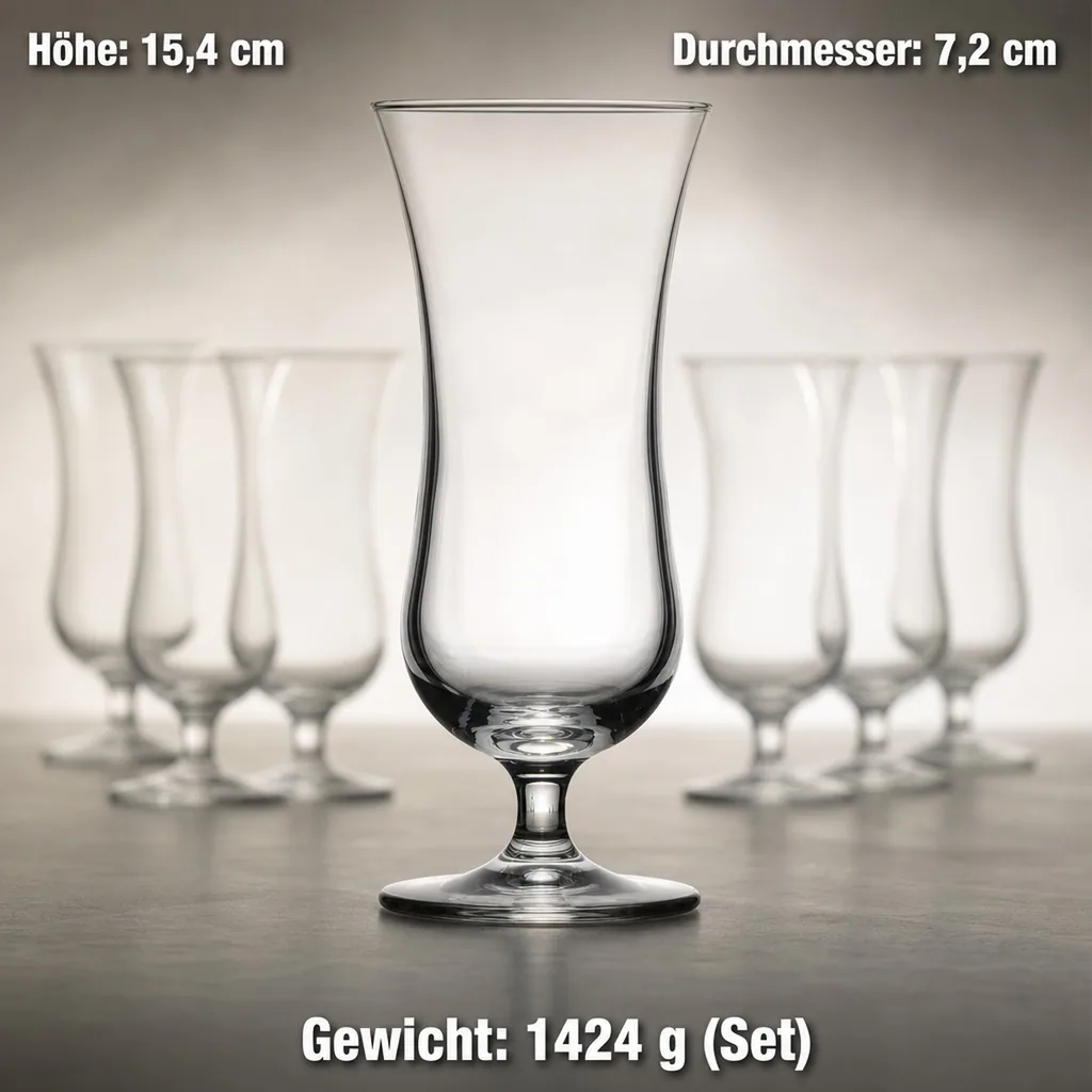 Cocktailgläser, Trinkgläser - 6er-Set, Holiday, 250 ml - Robust & Elegant | Ideal für Partys & Events