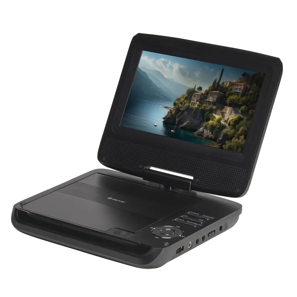 Tragbarer DVD Player mit 7 Zoll Display, Akku und AVI Wiedergabe