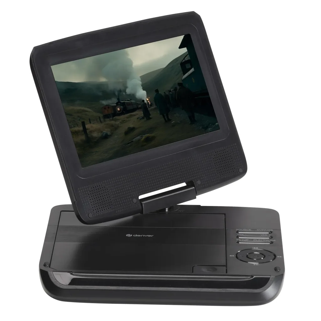 Tragbarer DVD Player mit 7 Zoll Display, Akku und AVI Wiedergabe