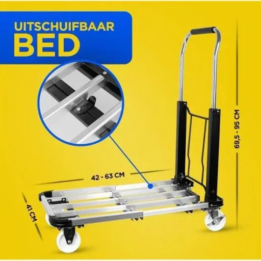 Trolley / Klappbarer Plattformwagen - 71 x 41 x 94,5 cm - Belastung bis 150kg