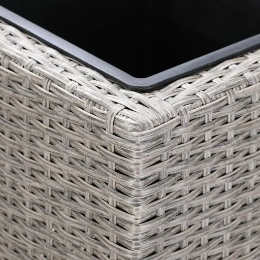 Polyrattan Pflanzgefäß creme 95x27x60cm