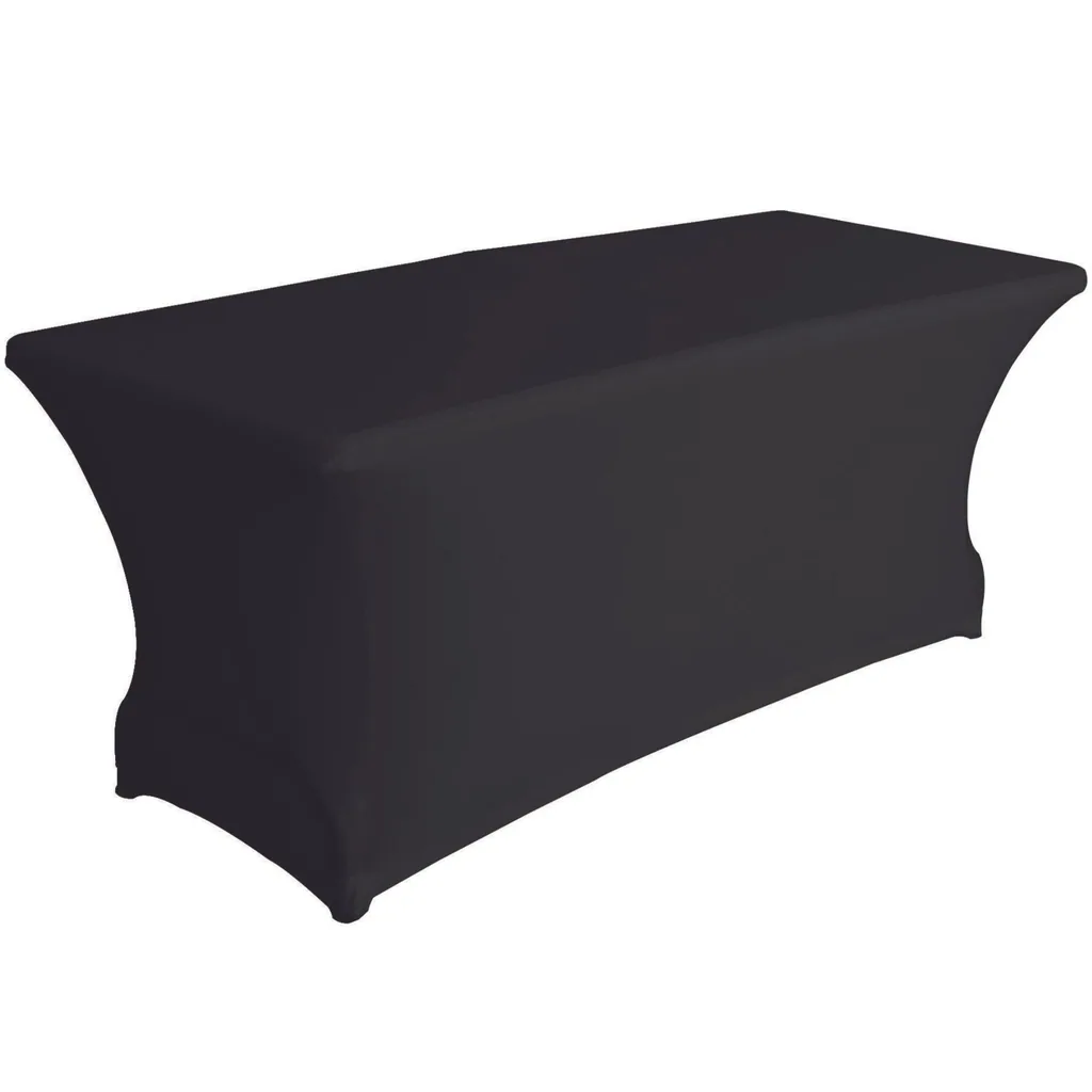 Stretch-Tischdecke, schwarz, 180 x 75 x 74 cm, für rechteckigen Tisch