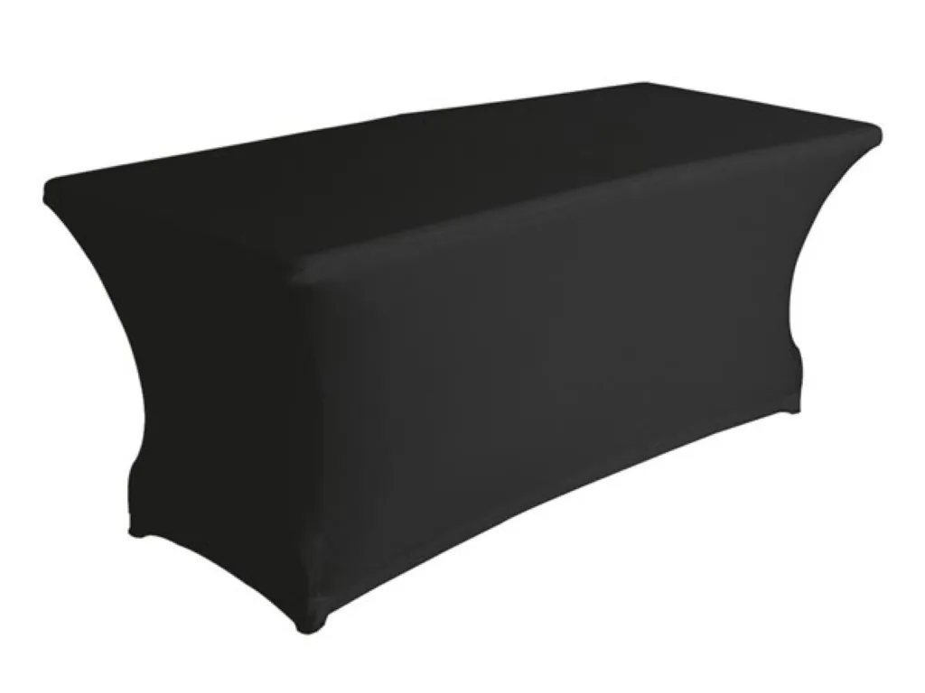 Stretch-Tischdecke, schwarz, 180 x 75 x 74 cm, für rechteckigen Tisch