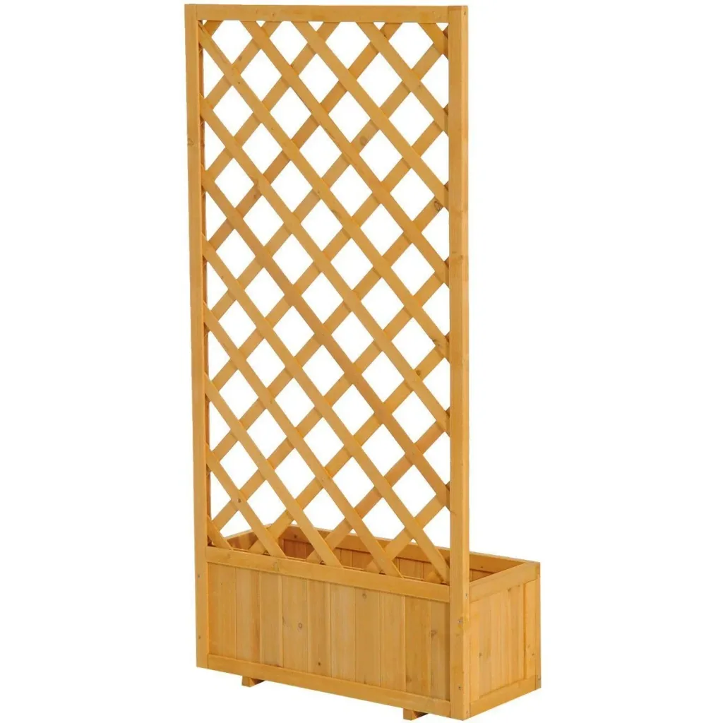 Pflanzkasten mit Rankgitter