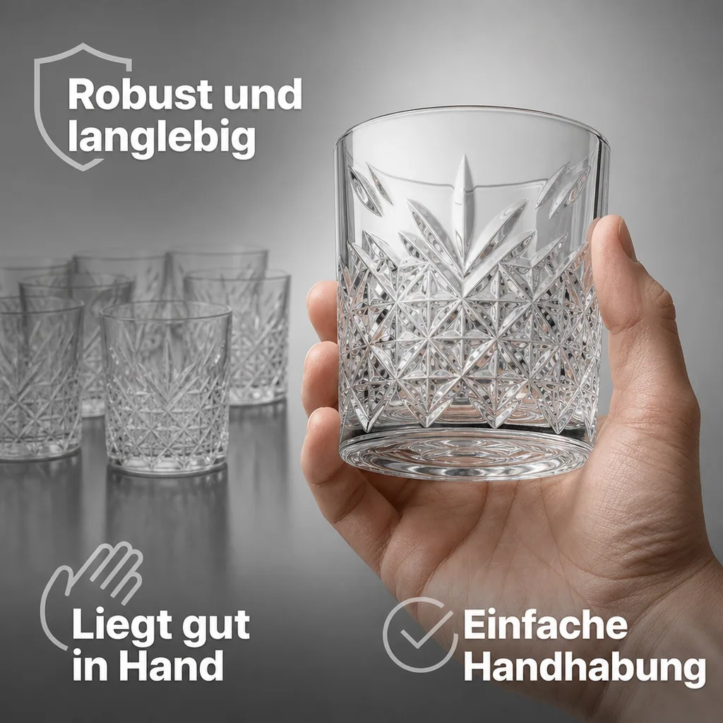 Whiskygläser, Whiskybecher - 12er-Set - Timeless, 345 ml