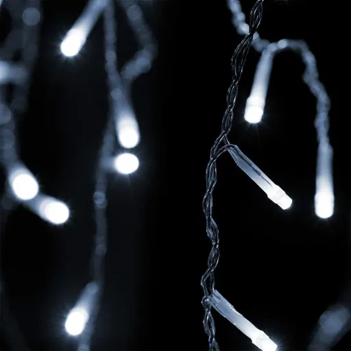 LED-Kette fallender Regen weiß und Fernbedienung