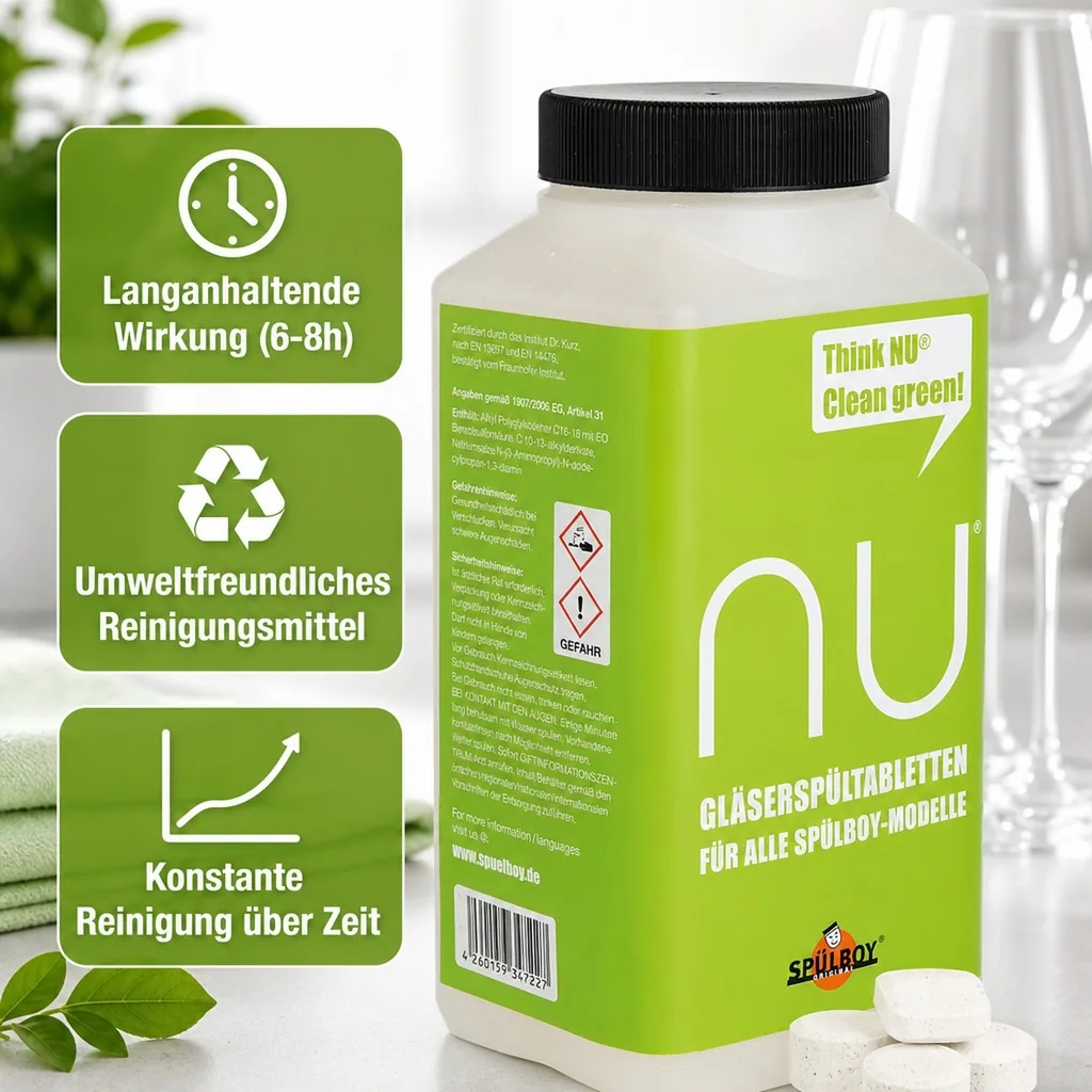 Spültabs, Gläserspültabletten für SPÜLBOY NU - 100 Tabletten