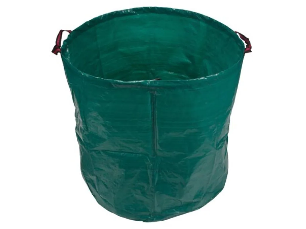 Gartenabfallsack, oberer Rand mit Ring verstärkt, Polyester, grün, 272 Liter