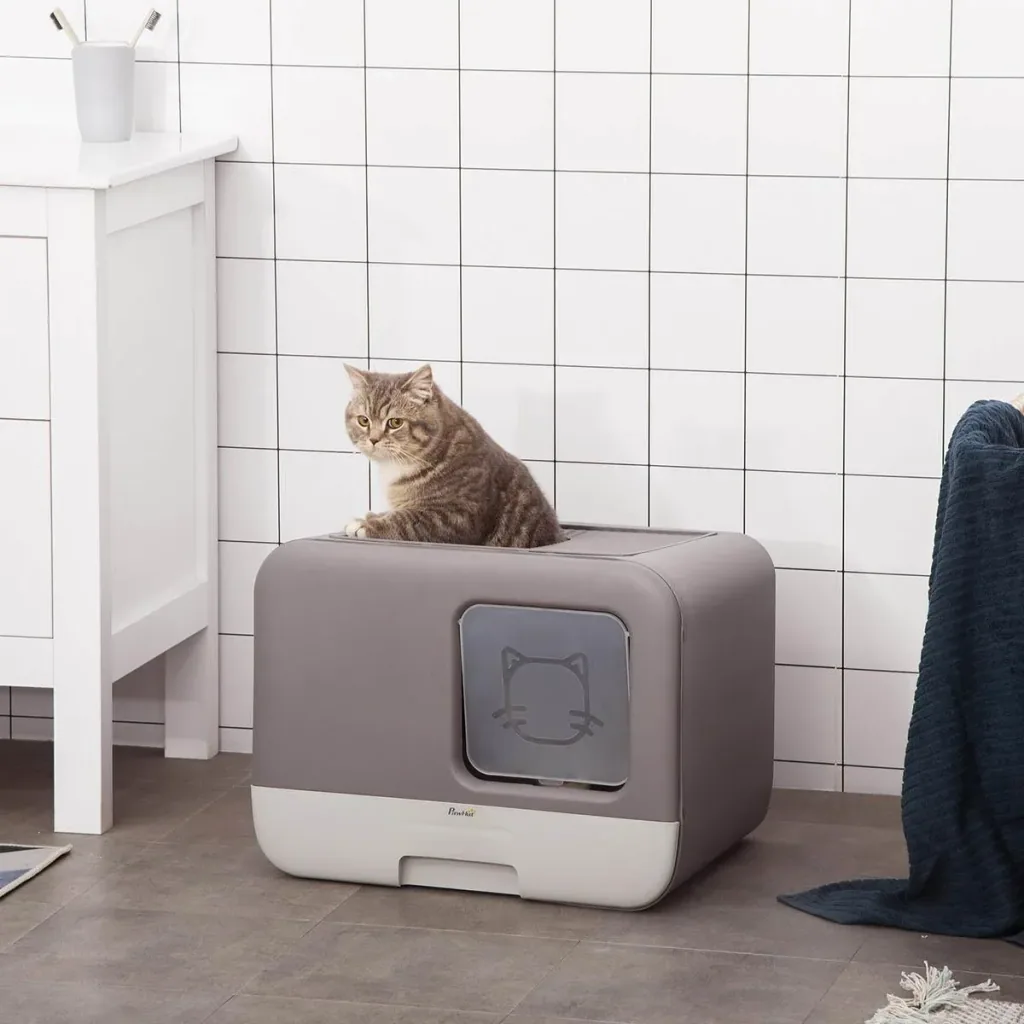 Katzentoilette mit zwei Eingängen und abnehmbarem Boden