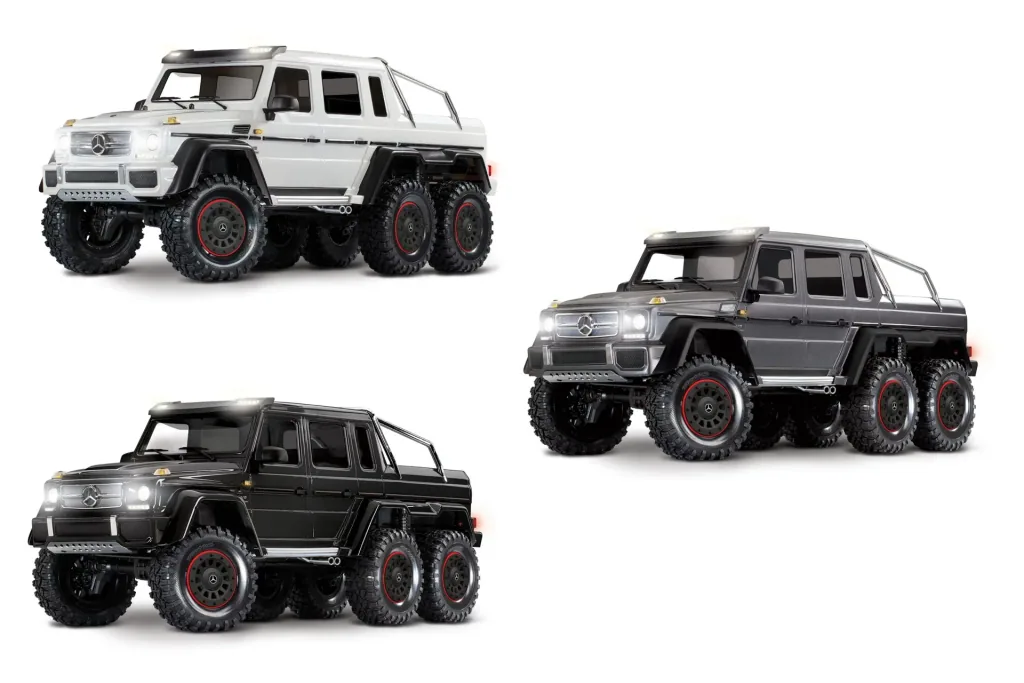 Mercedes-Benz G63 AMG 6x6 RTR ohne Akku/Lader inkl. Licht 1/10 6WD Scale-Crawler Brushed schwarz